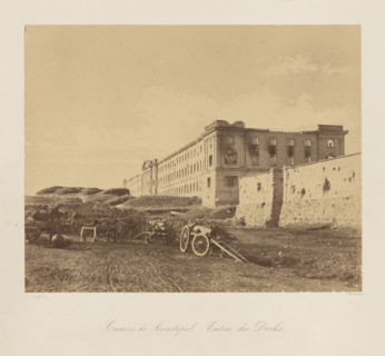 Barracks of Sevastopol. Entry to the Docks. From: Souvenir de la Guerre de Crimee, 1855. Creator: Méhédin, Léon-Eugène (1828-1905).