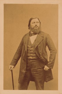 Portrait of Gustave Courbet, ca 1860-1865. Creator: Anonymous.