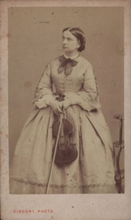 Portrait of the violinist and composer Teresa Milanollo (1827-1904), ca 1865. Creator: Disdéri, André Adolphe-Eugène (1819-1889).