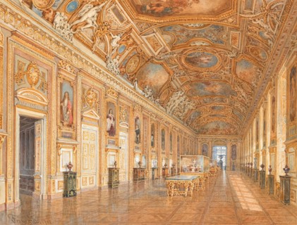 Galerie d'Apollon, Louvre, 1902. Creator: Alt, Franz (1821-1914).