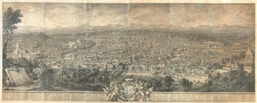 Prospetto dell'Alma Città di Roma visto dal Monte Gianciolo, c. 1750. Creator: Vasi, Giuseppe (1710-1782).
