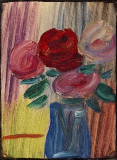Still Life: Flowers in a Blue Vase, 1936. Creator: Javlensky, Alexei, von (1864-1941).