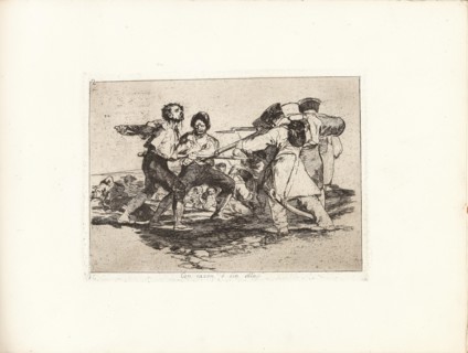 Los Desastres de la Guerra (The Disasters of War), Plate 2: Con razon ó sin ella..., 1810s. Creator: Goya, Francisco, de (1746-1828).