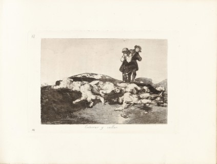 Los Desastres de la Guerra (The Disasters of War), Plate 18: Enterrar y callar (Bury them..., 1810s. Creator: Goya, Francisco, de (1746-1828).