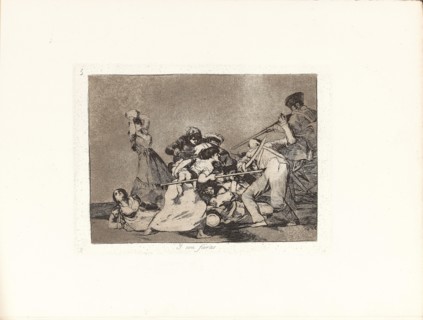 Los Desastres de la Guerra (The Disasters of War), Plate 5: Y son fieràs (And are like..., 1810s. Creator: Goya, Francisco, de (1746-1828).