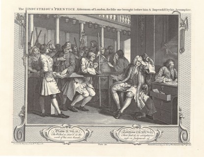 Series "Industry and Idleness", Plate 10: The Industrious 'Prentice Alderman of London..., 1747. Creator: Hogarth, William (1697-1764).