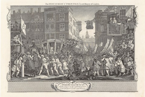 Series "Industry and Idleness", Plate 12: The Industrious 'Prentice Lord-Mayor of London, 1747. Creator: Hogarth, William (1697-1764).