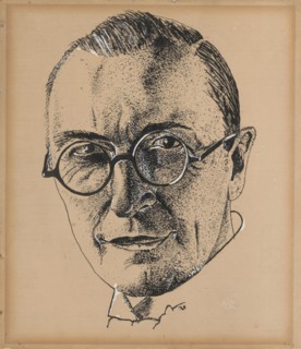 Portrait of the Writer Herman Teirlinck (1879-1967), 1930-1932. Creator: Van den Berghe, Frits (1883-1939).