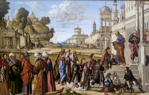 Consecration of Saint Stephen as deacon, 1511. Creator: Carpaccio, Vittore (1460-1526).