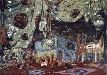 Set design for the play 'Scheherazade', 1935. Creator: Bakst, Leon (1866-1924).