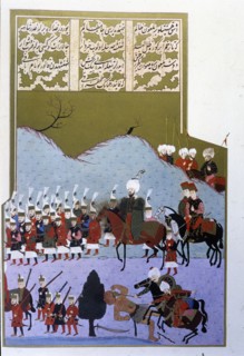 Sultan Bayezit II, execution of a man who had tried to kill the sultan while he was walking...(1584- Creator: Unknown.