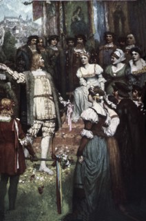 Scene from the play 'The Master Singers of Nuremberg', by Richard Wagner, composed in 1864, 1908. Creator: Leeke, Ferdinand (1859-1923).