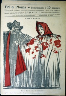 Cover of the weekly magazine 'Pel & Ploma', number 34, 20-1-1900. Creator: Casas i Carbó, Ramón (1866 - 1932).