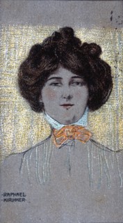 Bust of a Woman, 1902. Creator: Kirchner, Raphael (1876-1917).
