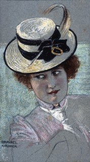 Bust of a Woman, 1902. Creator: Kirchner, Raphael (1876-1917).