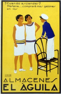 Advertising poster for 'Almacenes el Aguila' in Barcelona, 1940. Creator: Cidon i Navarro, Francisco (1871-1941).