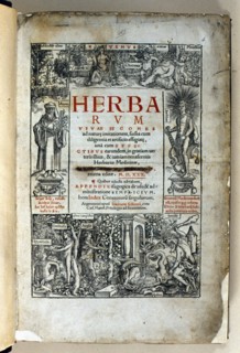Cover of the book 'Herbarum vivae eicones ad nature imitationem' by Otto Brunfels, 1530. Creator: Brunfels, Otto (1488-1534).