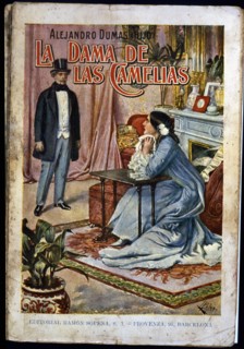 Cover of the novel 'The lady of the camellias', published by Editorial Ramón Sopena...1935. Creator: Dumas, Alejandro, hijo, (1824-1895)..