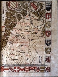Map of the Duchy of Lotaringia, now Lorraine (France), 1596. Creator: Ptolomeo, Claudio. (90-168).