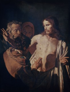 The Unbelief of St. Thomas, 17th century. Creator: Stom, Matthias ((1600-1650).