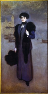 Portrait of Mrs. Dolores Vidal, 1911. Creator: Casas, Ramón i Carbó (1866 - 1932) .
