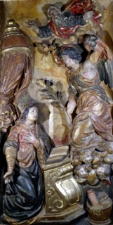 Annunciation, from the Roser Altarpiece of the Church of San Pere Mártir de Manresa, 1642. Creator: Grau, Joan (1608-1685).