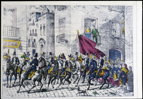 Feast of San Antonio, vulgar dels tres tombs in Barcelona, 1860. Creator: Puiggari, Ramón (1820-1894).