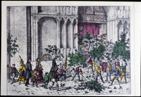 Palm Sunday in Barcelona, 1860. Creator: Puiggari, Ramón (1820-1894).