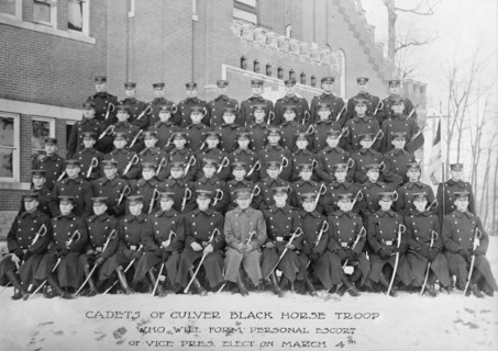 Culver Military Academy - Black Horse Troop, Personal Escort To Vice President Marshall at..., 1913. Creator: Harris & Ewing.