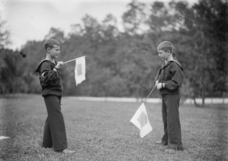 Frank A. Daniels, Right, with Brother Jonathan Daniels, 1915. Creator: Harris & Ewing.