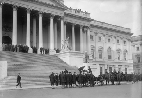 Admiral George Dewey, U.S.N. - Taking Coffin Into Capitol, 1917. Creator: Harris & Ewing.