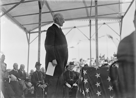 Charles William Eliot, President of Harvard University. Soldiers And Sailors' Monument..., 1910. Creator: Harris & Ewing.
