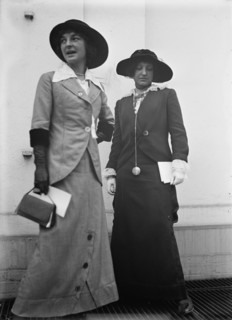 Anna V. Evans, Right, with Ollie M. Wilson, 1913. Creator: Harris & Ewing.