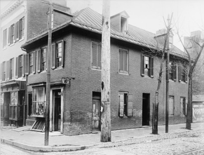 Flags - House Where American Flag Was Made, 1914. Creator: Harris & Ewing.