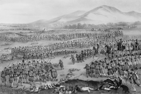 Flight of The Mexican Army at The Battle of Buena Vista, Feb. 23, 1847. Creator: Unknown.