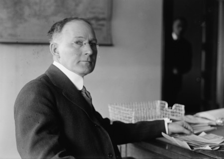 Walker D. Hines, Director General, U.S.R.R. Adm., at Desk, 1917. Creator: Harris & Ewing.
