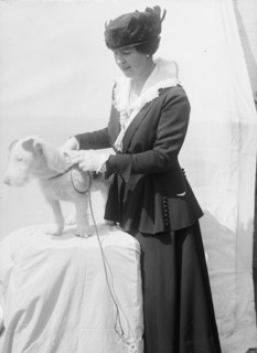 Gladys Ingalls, Mrs. Arnold Robertson, Dog Show, 1916. Creator: Harris & Ewing.