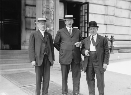 Dept. Of Labor - A.L. Faulkner of Immigration; Charles W. Mills; Patrick Gilday, Commr..., 1914. Creator: Harris & Ewing.
