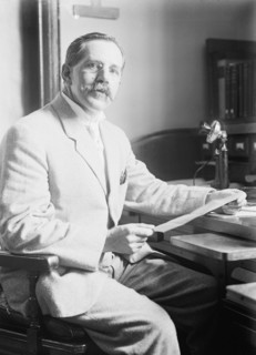 Charles Frederick Marvin, Chief, Weather Bureau, at Desk, 1916. Creator: Harris & Ewing.