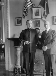 Rear Admiral Samuel McGowan, U.S.N.; Paymaster General, left, with L. G. Stevenson, 1917. Creator: Harris & Ewing.