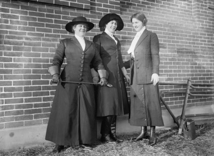 Suffragists Mrs. R. M. McLennan and Mrs. R.C. Burleson, 1913. Creator: Harris & Ewing.