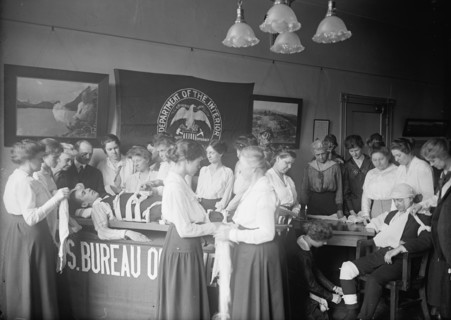 Bureau Of Mines, Mine Rescue Methods, 1917. Creator: Harris & Ewing.