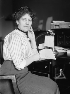 Miss Carolyn B. Sheldon at Desk, 1914. Creator: Harris & Ewing.