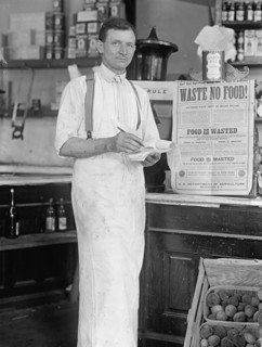 Store Interior - 'Waste No Food', 1917 or 1918. Creator: Harris & Ewing.