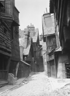 Unidentified buildings, possibly movie sets, associated with Famous Players Lasky, c1911-c1942. Creator: Arnold Genthe.