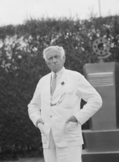 Breese, James, Mr., standing outdoors, 1931 Creator: Arnold Genthe.