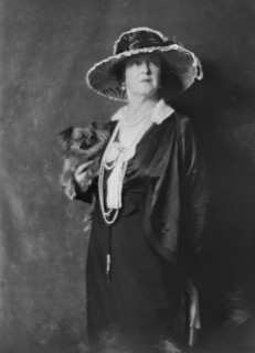 Duff-Gordon, Lady, with dog, portrait photograph, not before 1916. Creator: Arnold Genthe.