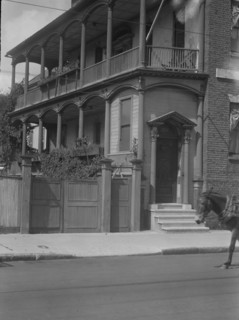 Two-story house, [Johnston House (built 1800) at 281 Meeting Street], Charleston..., c1920-c1926. Creator: Arnold Genthe.
