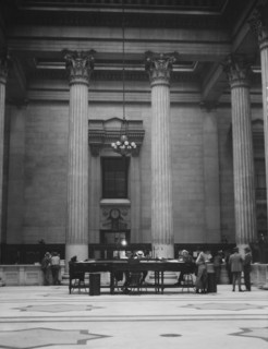 Marble hall of the Custom House, New Orleans, between 1920 and 1926. Creator: Arnold Genthe.