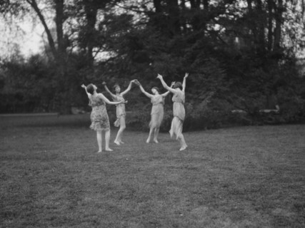 Elizabeth Duncan dancers and children, 1920. Creator: Arnold Genthe.
